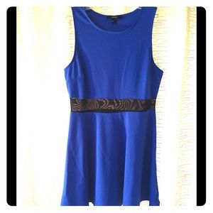 Forever 21 Blue with black sheer waist design